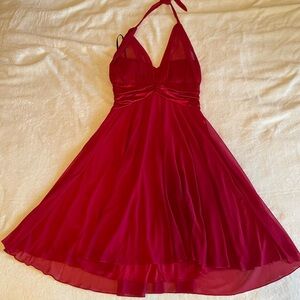 XOXO Elegant Backless Red Dress